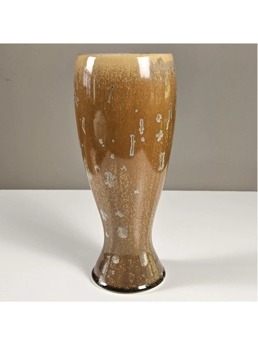 Ernie Ernie Miller Crystalline Glaze Studio Art Pottery Vase 2006 Signed 10.75